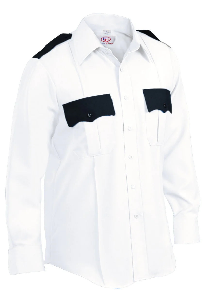 100% Polyester Two Tone Long Sleeve Uniform Shirt