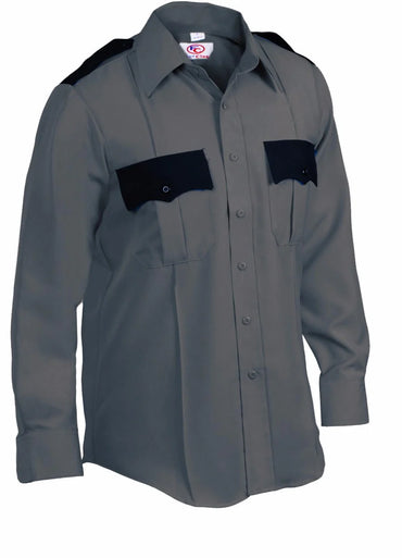 100% Polyester Two Tone Long Sleeve Uniform Shirt