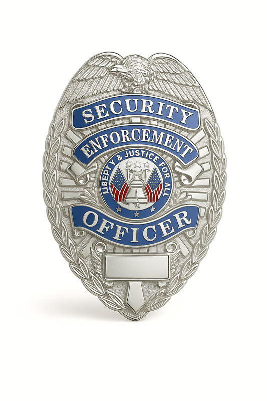 Security Enforcement Officer Badge Silver