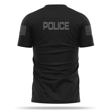 Tactical Quickdry 100% Polyester Police Black Color T Shirt back