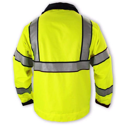 Reversible High Visibility Raincoat Made From 100% Nylon Oxford Fabric