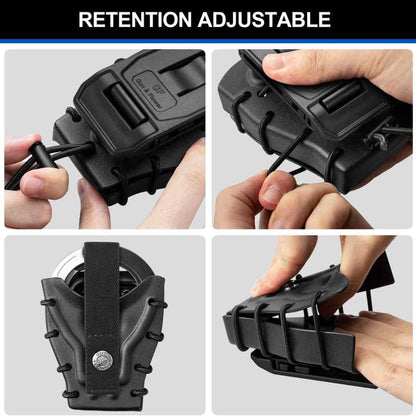 Versatile Kydex Handcuff Holder for Law Enforcement Compatible with ASP, Hinged, Chain