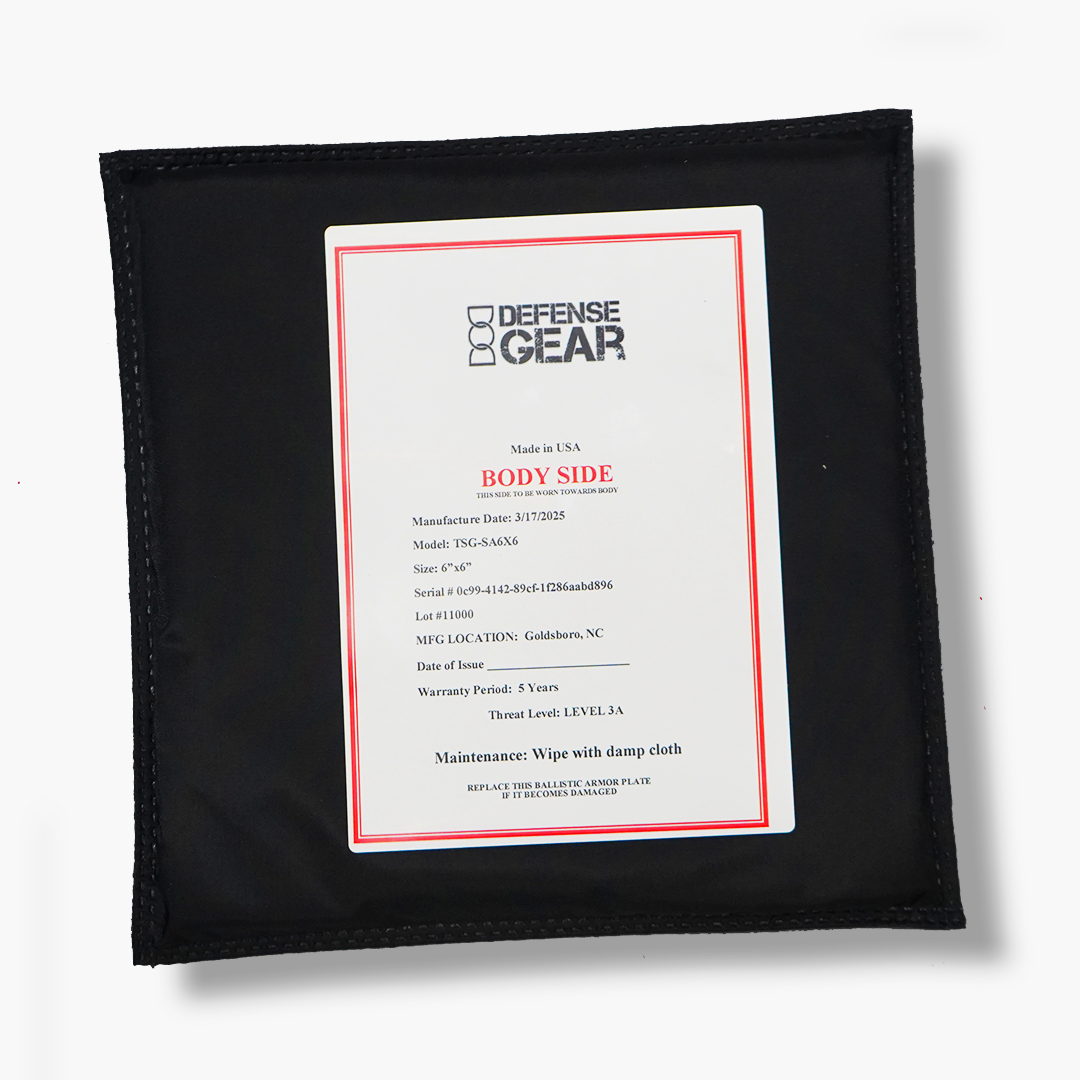 Level IIIA Body Armor Soft 10 x 12 Plate-TSG-SA10x12S