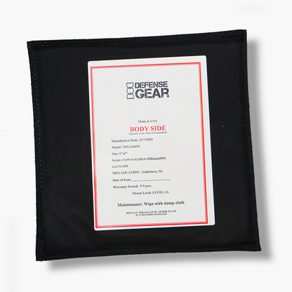 Level IIIA Body Armor Soft 10 x 12 Plate-TSG-SA10x12S