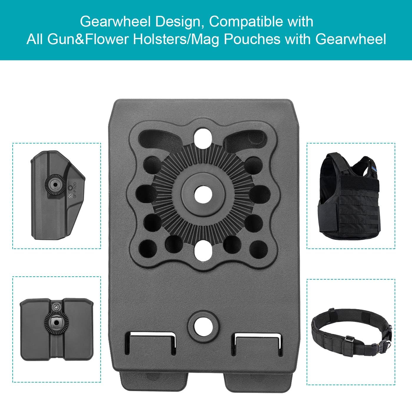 Polymer Modular Attachment for Gun Holsters