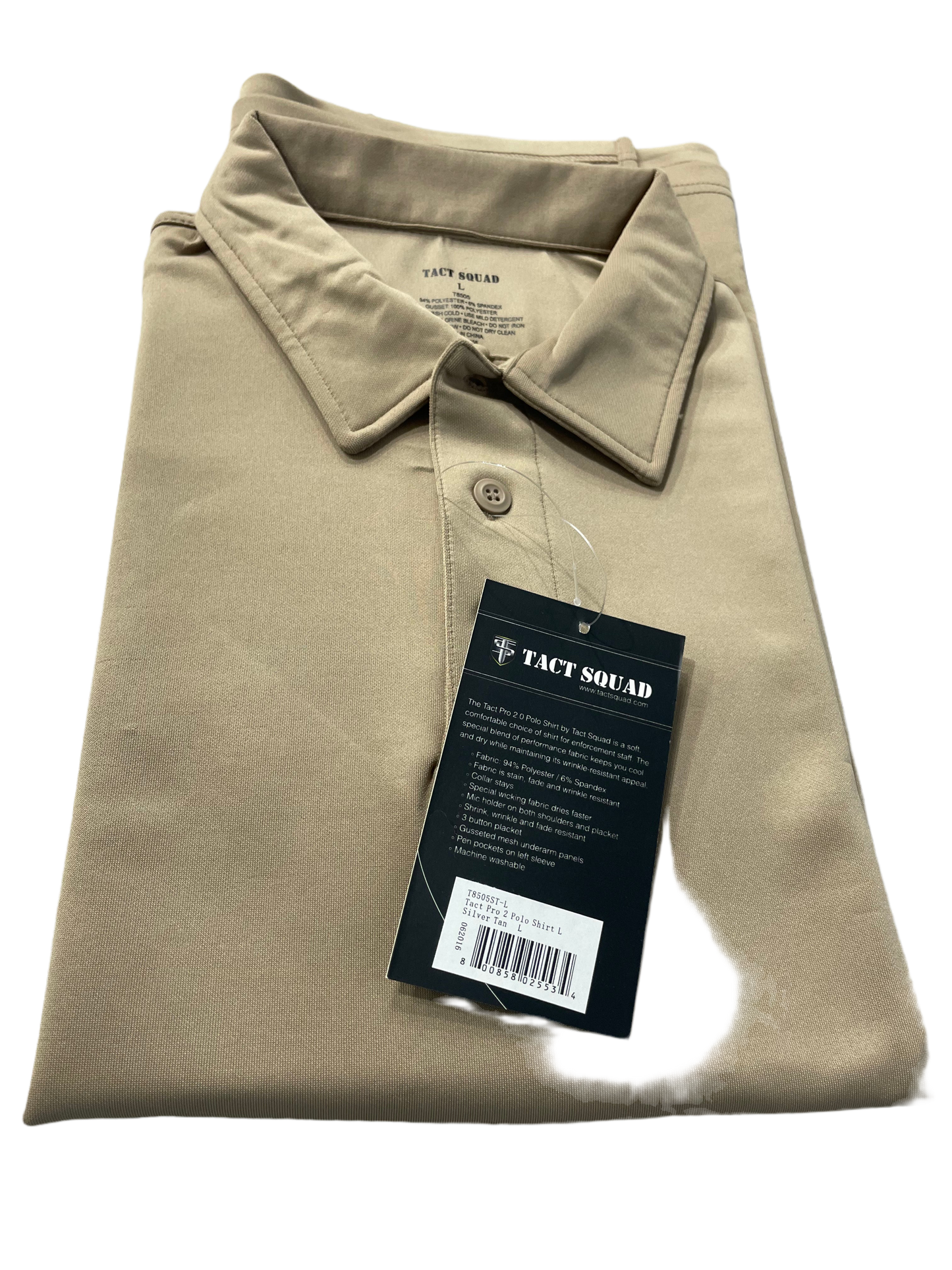 Tact Squad Tan Polo Shirt Short Sleeve