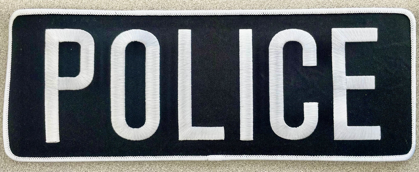 Police X Large Patch Lettering 4” x 11”