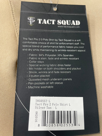 Tact Squad Tan Polo Shirt Short Sleeve