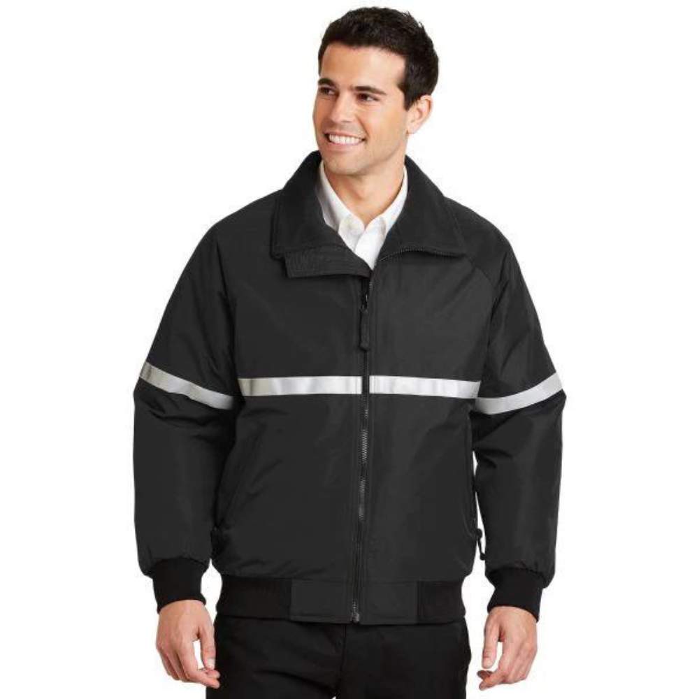 Three Season Jacket With Reflective Taping Naylon Made
