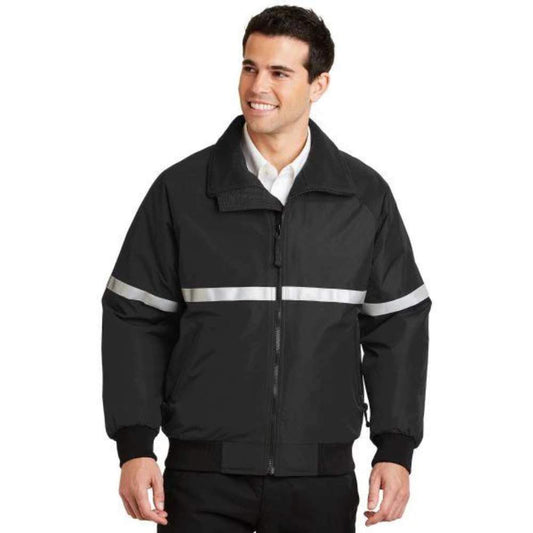 Three Season Jacket With Reflective Taping Naylon Made