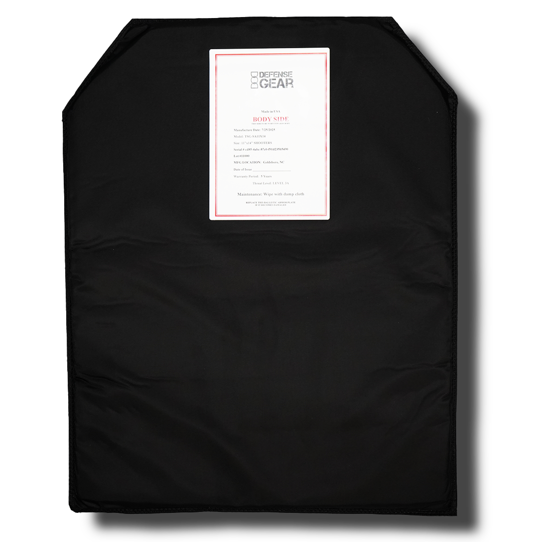 Level IIIA Body Armor Soft 10 x 12 Plate-TSG-SA10x12S