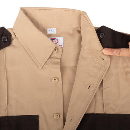 100% Polyester Two Tone Short Sleeve Uniform Shirt