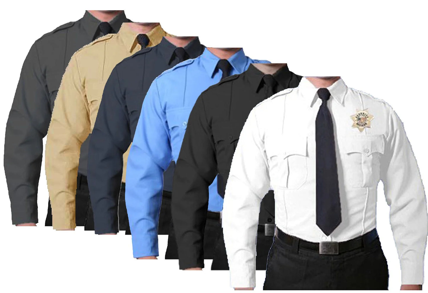 100% Polyester Long Sleeve Uniform Shirt