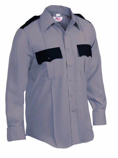 100% Polyester Two Tone Long Sleeve Uniform Shirt