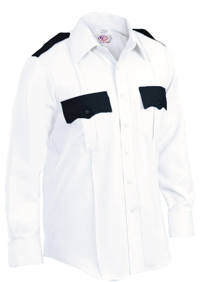 100% Polyester Two Tone Long Sleeve Uniform Shirt